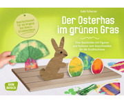 Der Osterhas im grünen Gras Figuren für die Erzählschiene 1