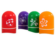 Brunnen Lehrerstempel Blume und Tiere selbstfärbend 4er Set 6