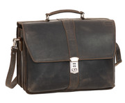 Lehrertasche Westcoast braun abschließbar 1