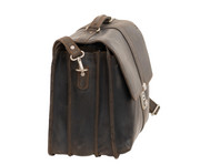 Lehrertasche Westcoast braun abschließbar 2