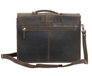 Lehrertasche Westcoast braun abschließbar 3