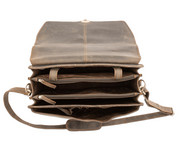 Lehrertasche Westcoast braun abschließbar 5