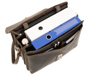 Lehrertasche Westcoast braun abschließbar 6