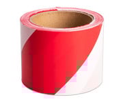 tesa® Signal Absperrband Flatterband rot/weiß nicht klebend 3
