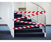 tesa® Signal Absperrband Flatterband rot/weiß nicht klebend 5
