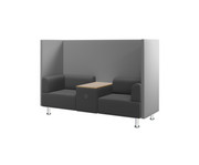 Soft Seating BE SOFT Doppelsitzer mit Tisch grau 2