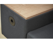 Soft Seating BE SOFT Doppelsitzer mit Tisch grau 7