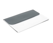 Schubtaschen Mappe DIN A4 plus quer mit 4 Fächern grau transparent 3