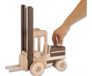 goki Holzfahrzeug Gabelstapler natur 3