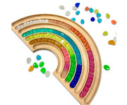 Legebrett Regenbogen aus Holz 4