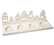 Adventsteelichthalter Häuserfront 2