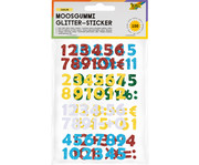 Moosgummi Glitzer Sticker Zahlen 2er Set 1