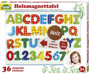 LENA® Holzmagnettafel mit Buchstaben und Zahlen 1