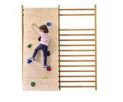Kletterwand für Sprossenwand inkl Klettergriff Set Leicht 2