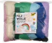 folia Filzwolle Regenbogen 12 Farben 350 g 1