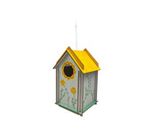 Vogelhaus Bausatz mit Stecksystem blanko 5