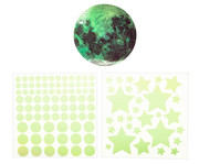 Nachtleuchtende Wandsticker Mond und Sterne 1