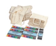 Kreativ Set Baumwolltaschen & Turnbeutel inkl Stifte je 30 Stück 2