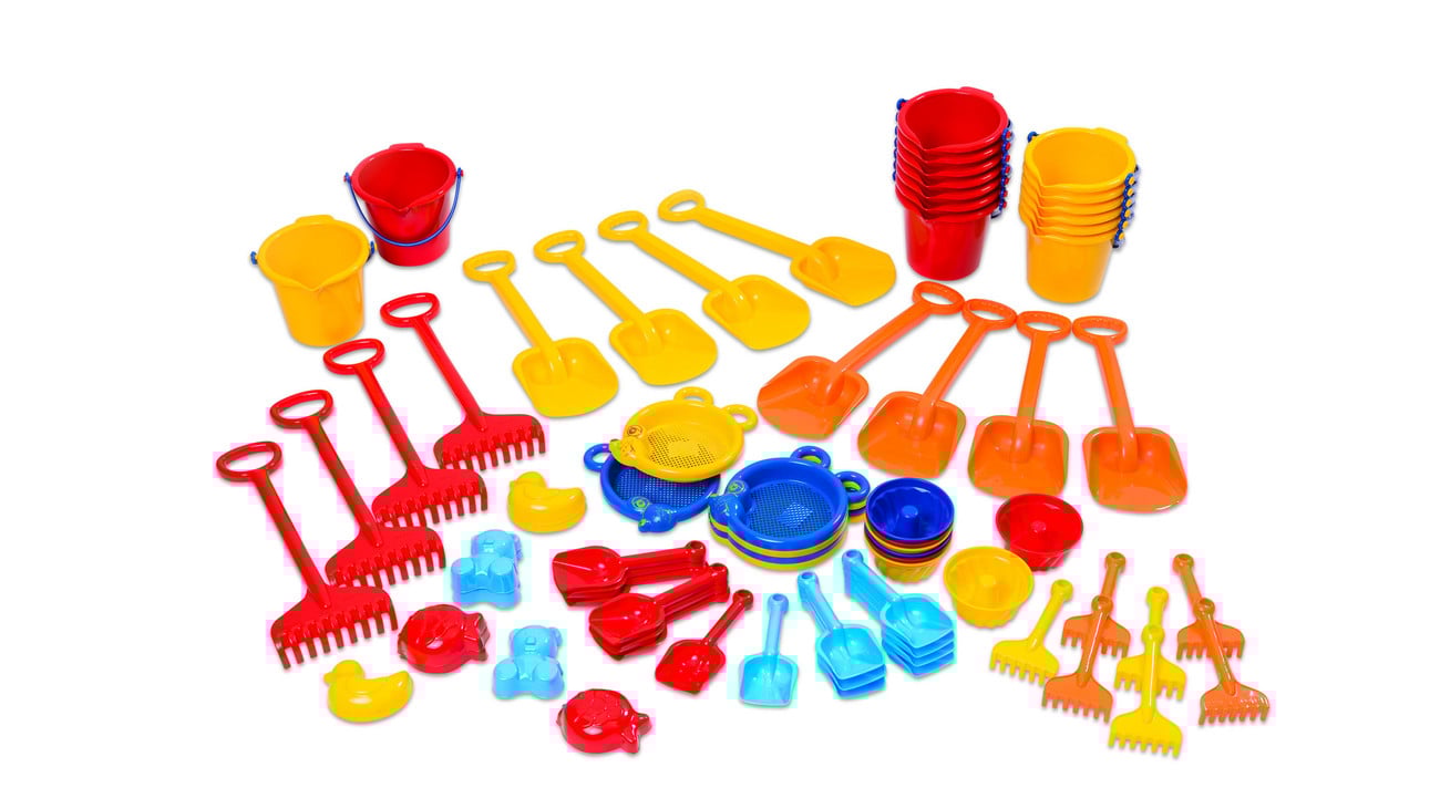 GOWI Jumbo-Pack Krippen-Sandspielzeug, 72-teilig