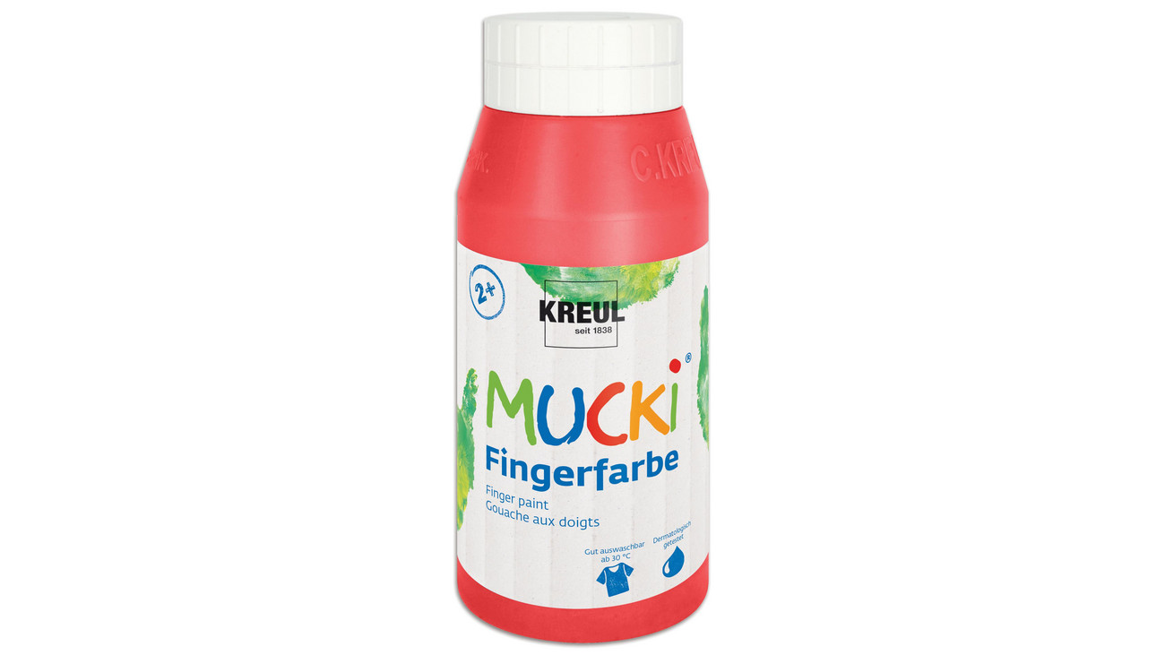 Kreul MUCKI Fingerfarben, 750 ml, Farbe: pink