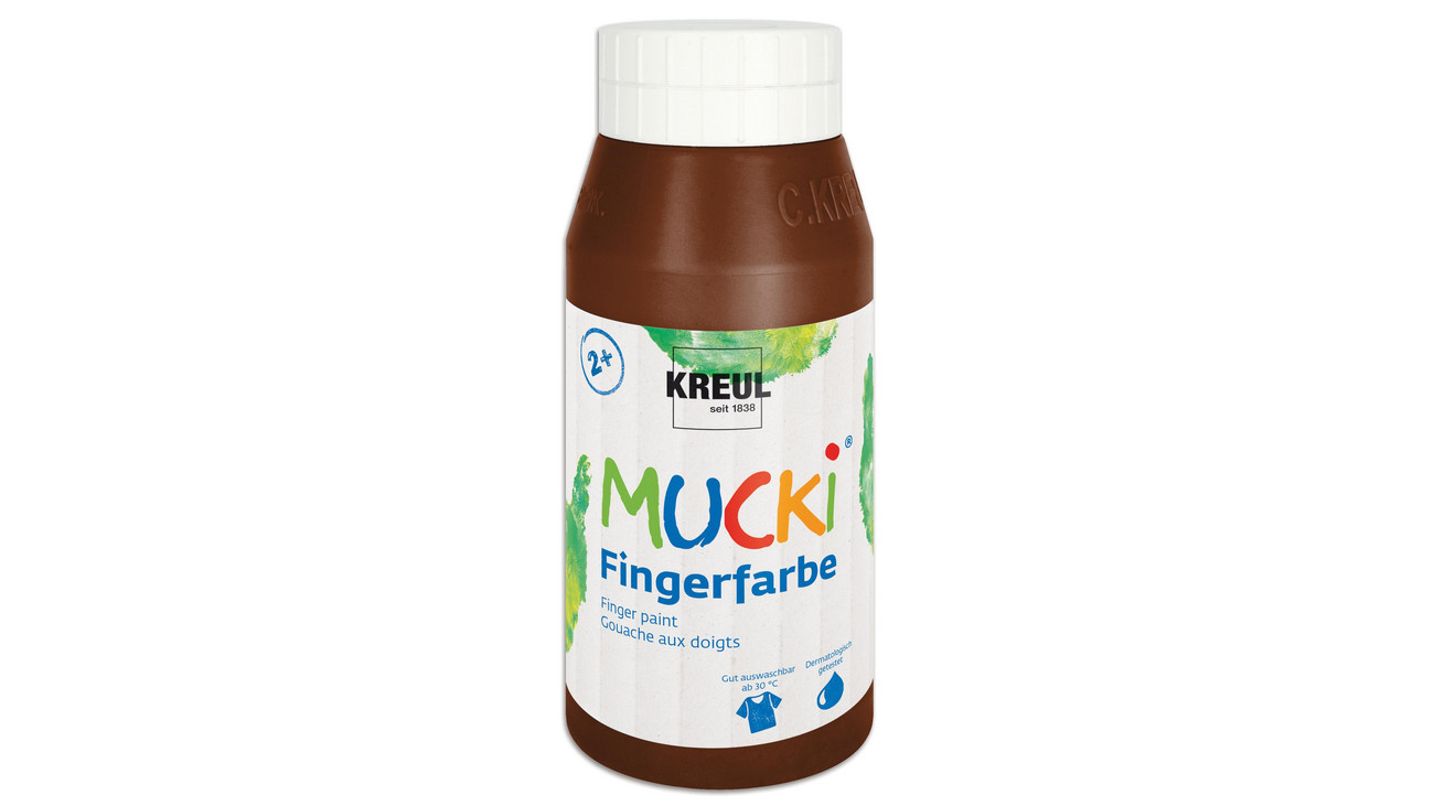 Kreul MUCKI Fingerfarben, 750 ml, Farbe: braun