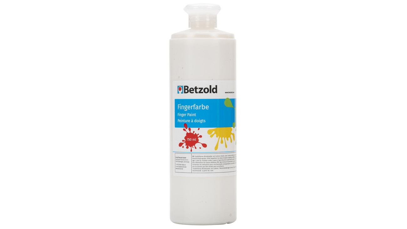 Betzold Fingerfarbe, 750 ml, Farbe: weiß