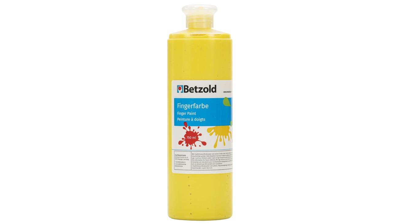 Betzold Fingerfarbe, 750 ml, Farbe: gelb