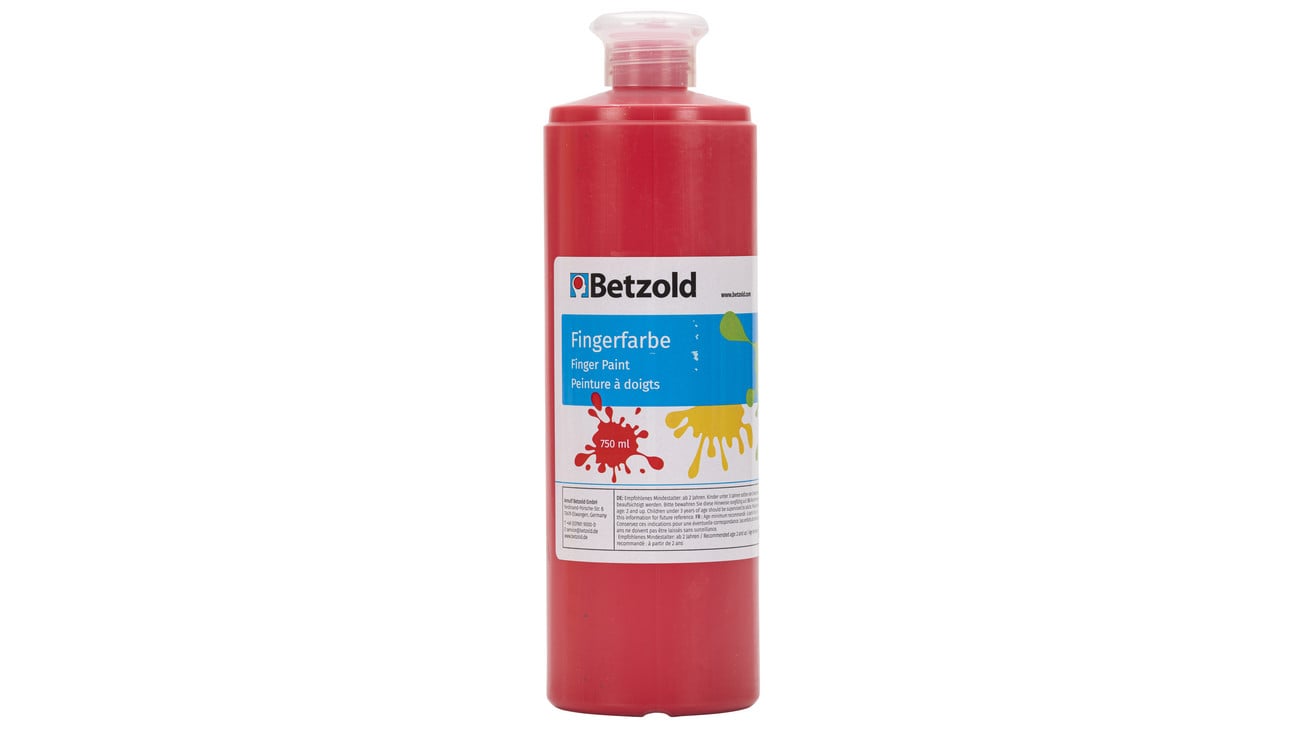 Betzold Fingerfarbe, 750 ml, Farbe: rot