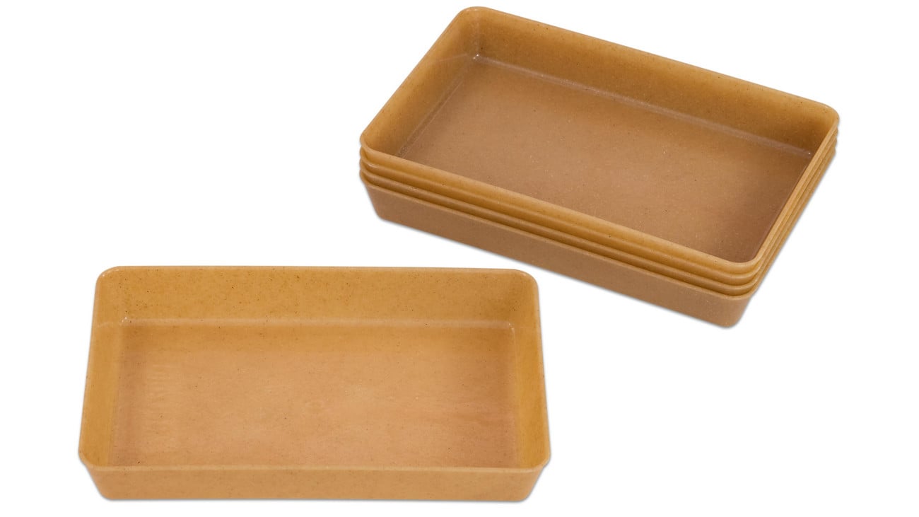 Betzold Materialschalen aus biobasiertem treeNside-Material, 5 Stück, Farbe: natur, Größe: klein