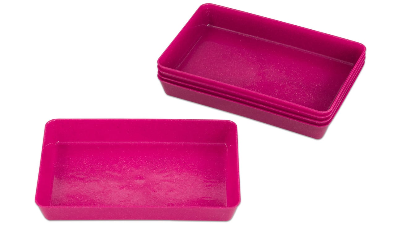 Betzold Materialschalen aus biobasiertem treeNside-Material, 5 Stück, Farbe: pink, Größe: klein