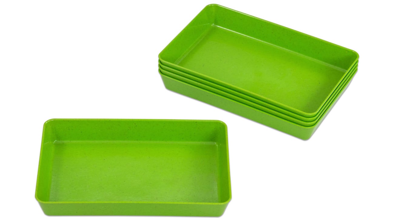 Betzold Materialschalen aus biobasiertem treeNside-Material, 5 Stück, Farbe: grün, Größe: klein