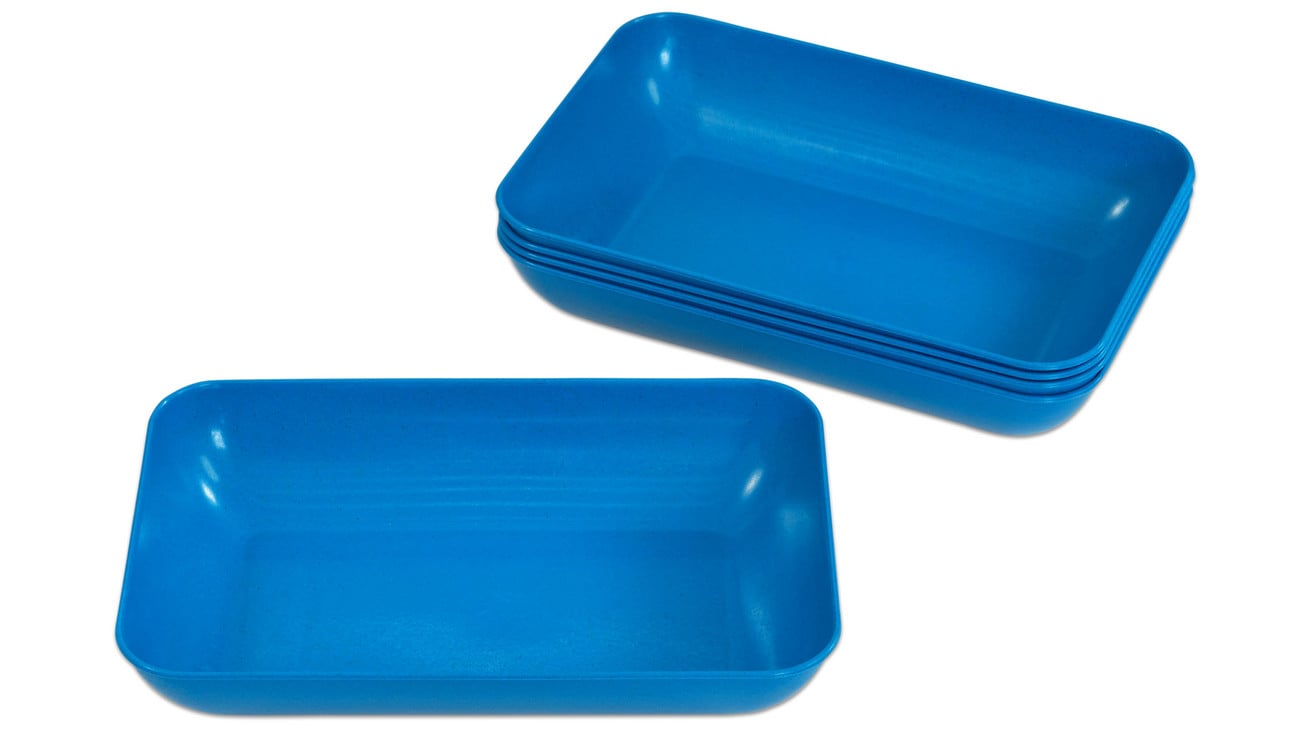 Betzold Materialschalen aus biobasiertem treeNside-Material, 5 Stück, Farbe: blau, Größe: groß