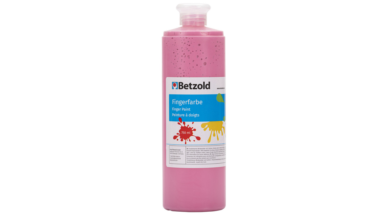 Betzold Fingerfarbe, 750 ml, Farbe: rosa