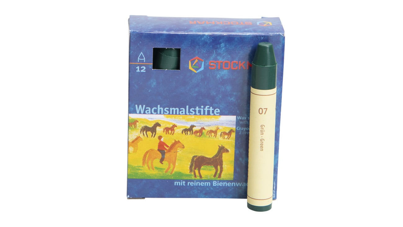 STOCKMAR Wachsmalstifte, 12 Stück, Farbe: grün