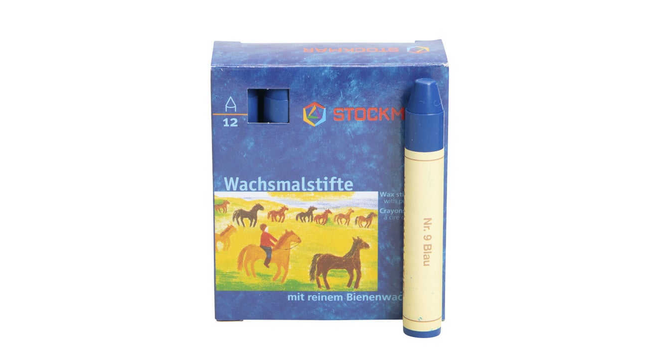 STOCKMAR Wachsmalstifte, 12 Stück, Farbe: blau