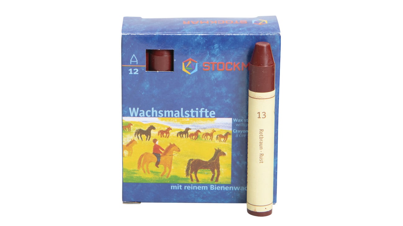 STOCKMAR Wachsmalstifte, 12 Stück, Farbe: rotbraun