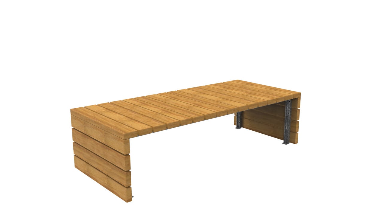 ERLAU Doppelbank „Via“, Material: Iroko