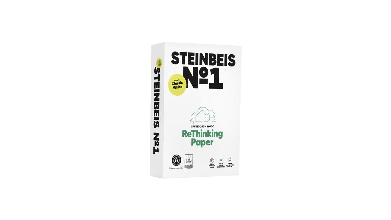 STEINBEIS No.1 Recyclingpapier, DIN A4, 80 g/m², 500 Blatt