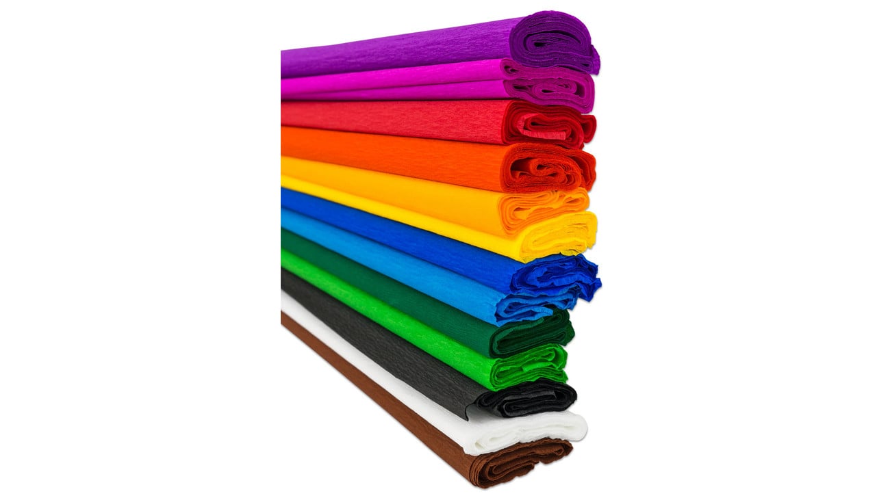 Staufen Krepppapier 10 Rollen - Gelbgrün 50x250cm Bastelpapier