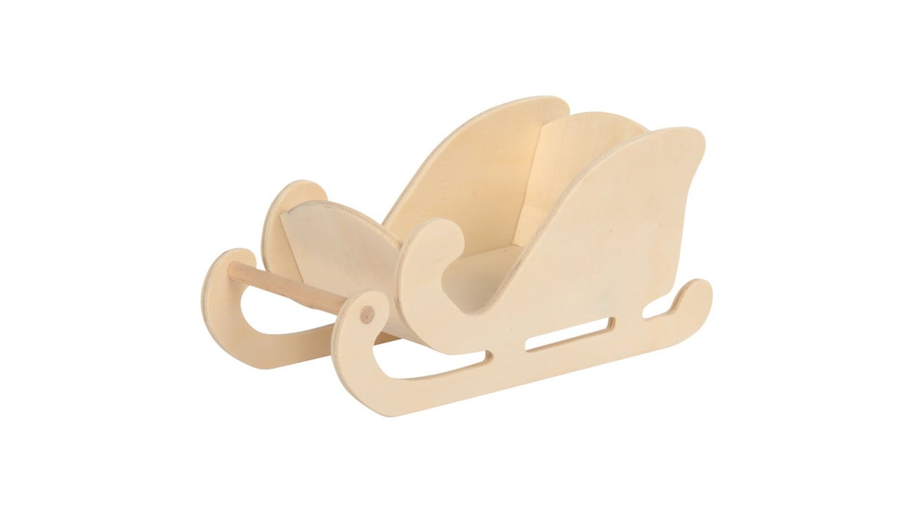 EDUPLAY Holzschlitten, blanko, Setgröße: 1 Stück