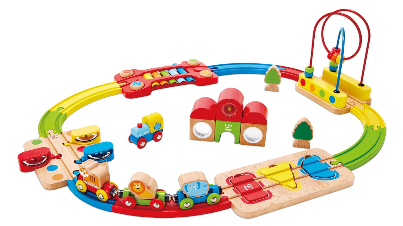 Hape Holzeisenbahn mit Xylophon, 30-teilig