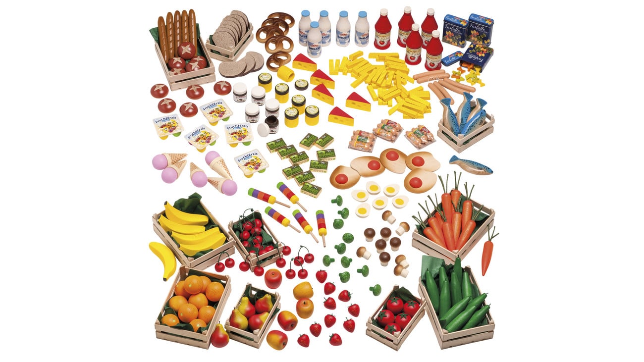 Erzi Kaufladen-Lebensmittel, 208-teilig