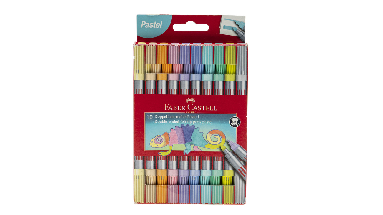 Faber-Castell Doppelfasermaler Set – Neon & Pastell, Je 10 Stifte, Strichstärke 0,5 + 1,5 Mm, Wasserlöslich