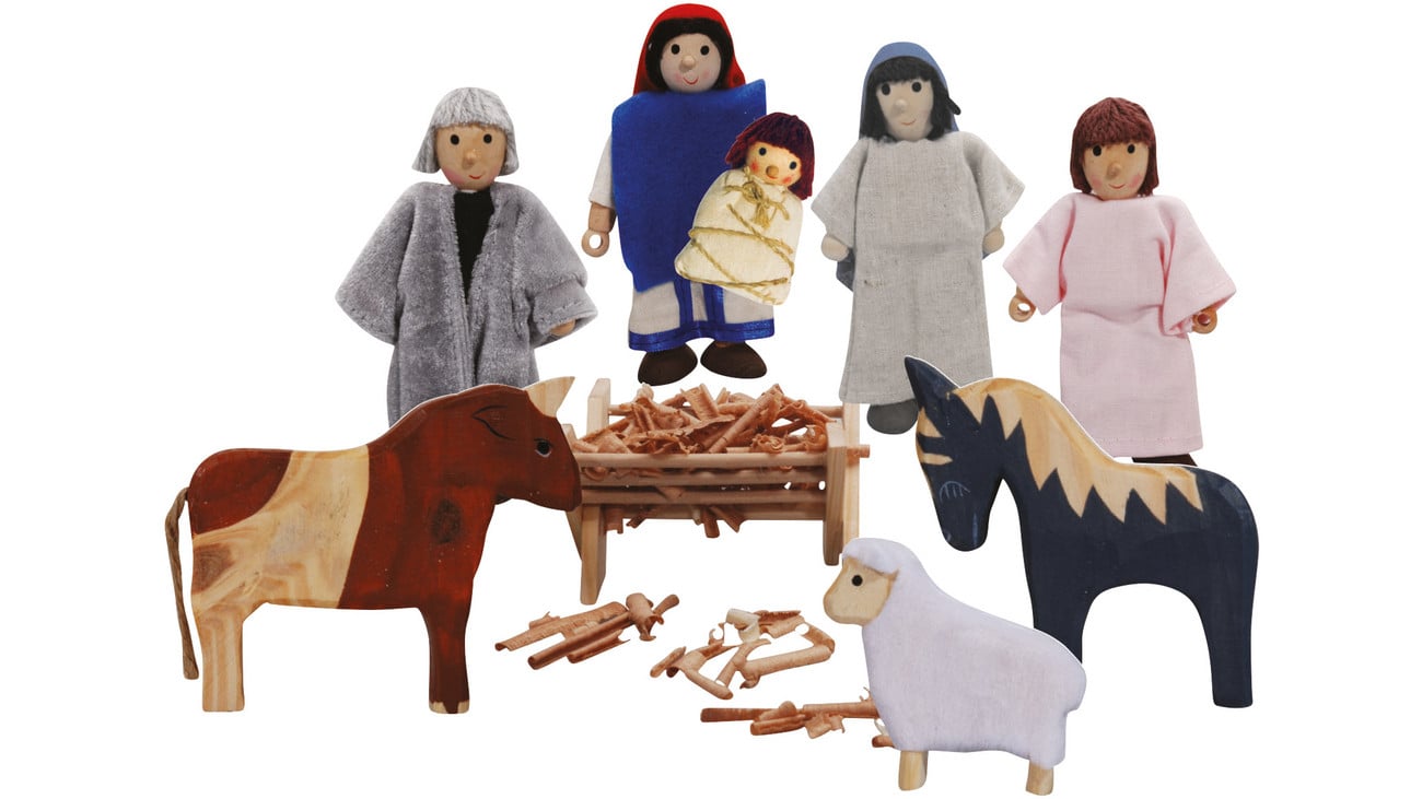 original Winzling Biegepuppen „Kleine Weihnachtsgeschichte“, 9-teilig