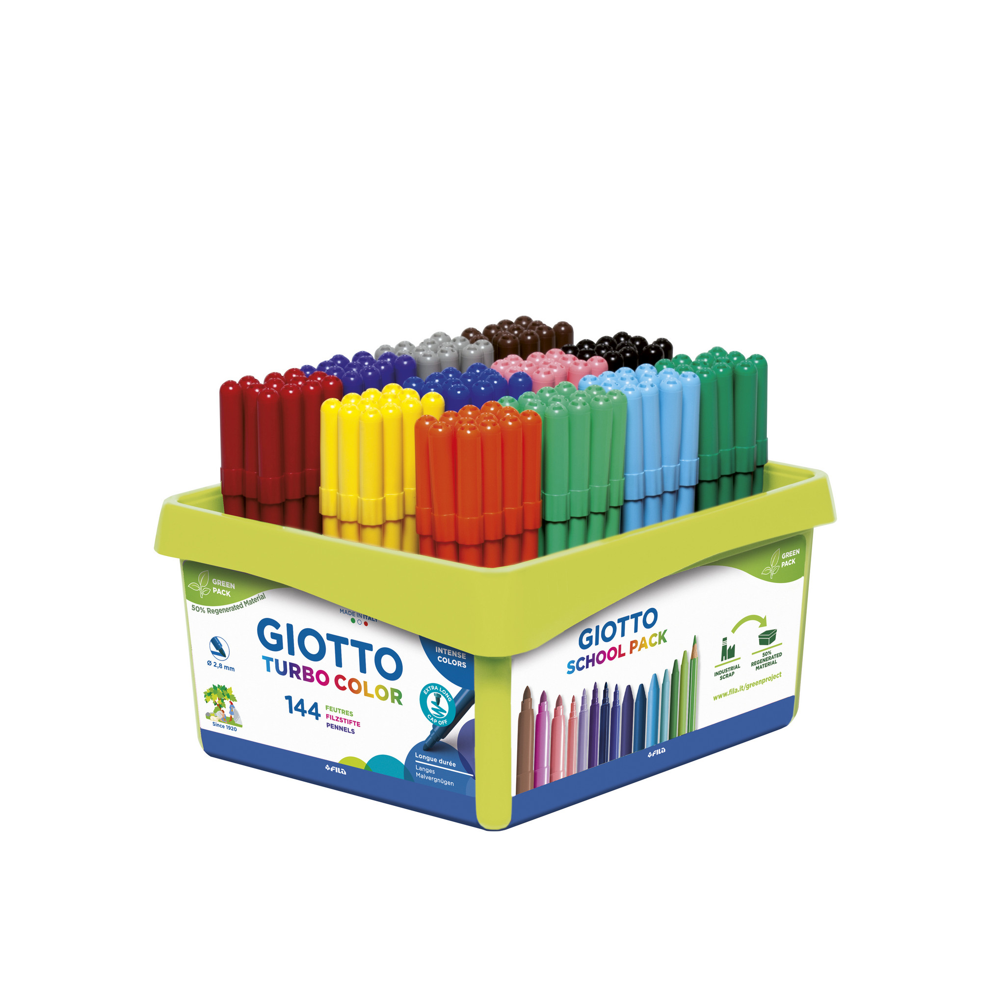 GIOTTO MEGA HEX Holzbox 144 Sechskantstifte extra 2024 +Spitzmaschine.