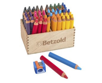 Betzold Super Jumbo Dreikant Farbstifte inkl Spitzer 60 Stück