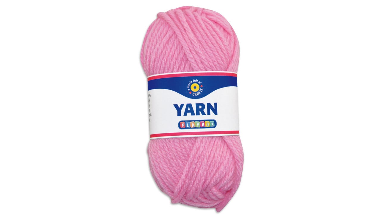 PLAYBOX Acrylwolle, 50 g, Farbe: rosa, Setgröße: 1 Stück