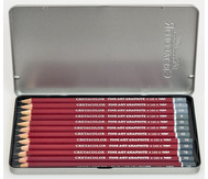 Graphitstifte im Metall-Etui, 12 Stück