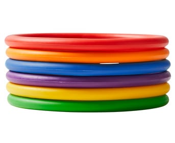 GONGE Regenbogen Ringe 6 Stück