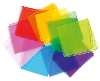 Betzold Chiffon Tücher in 10 Farben 10 Stück